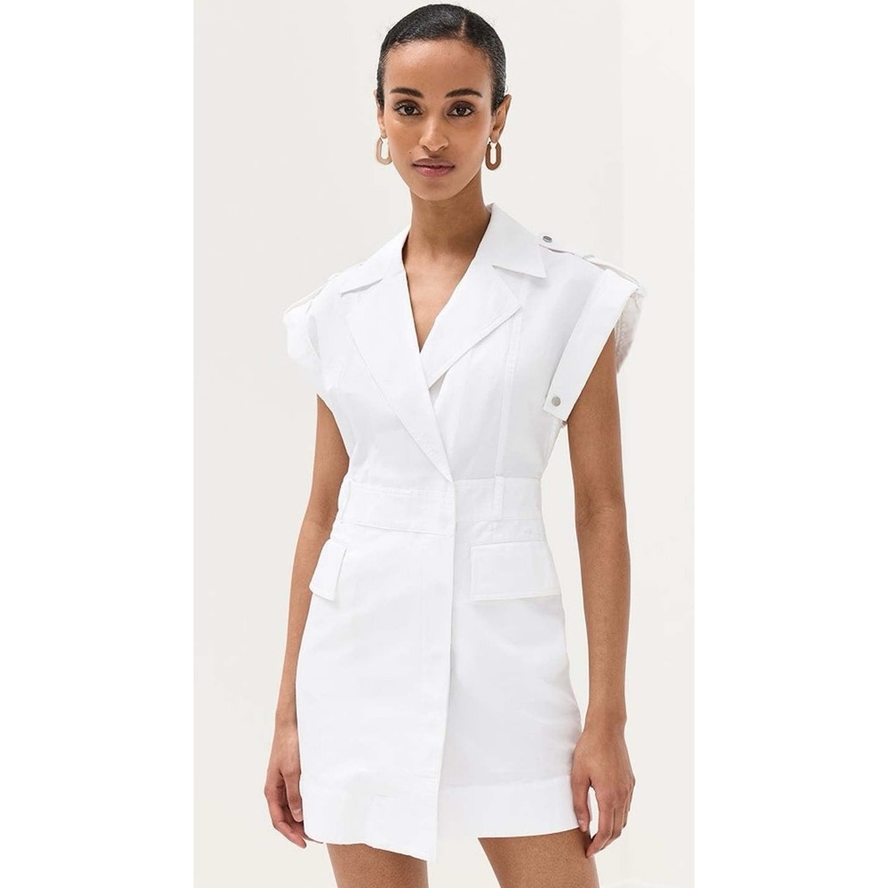 A.L.C  ryan  off white Size 0 asymmetrical utility wrap mini-dress